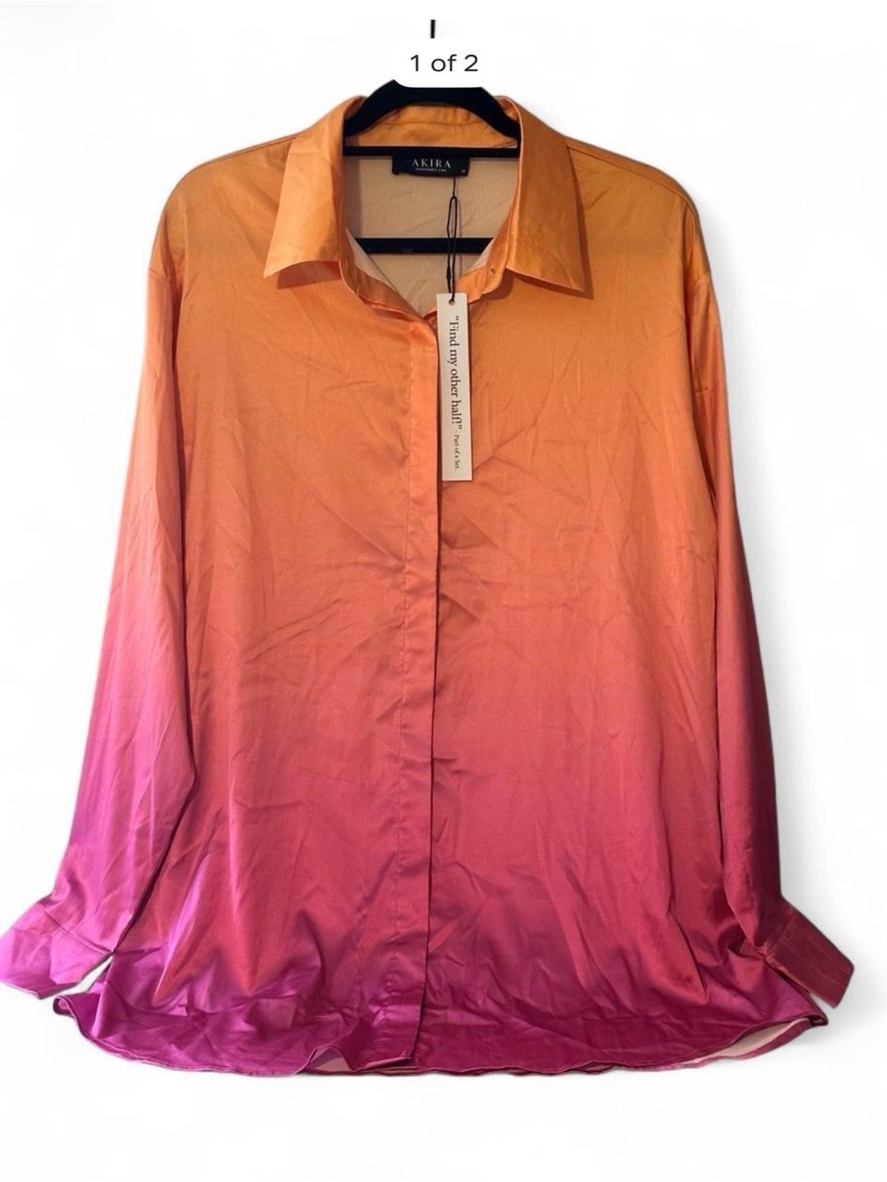 Stunning Akira satin two-piece matching set size XL
